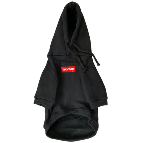 Black supreme dog hoodie