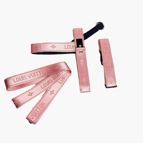 LV Lead and harness set pink