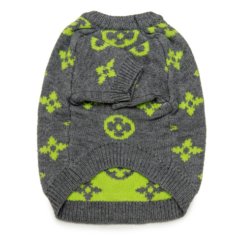 LV grey and green jumper