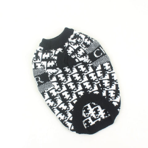 dior dog sweater black