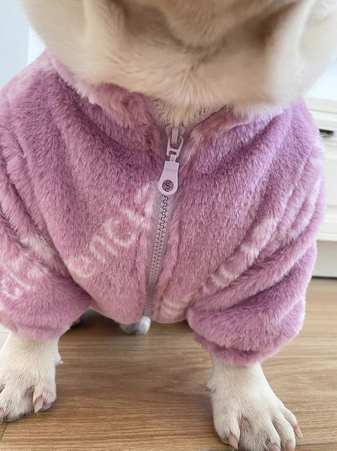 fluffy dog jacket