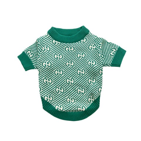green gucci dog jumper print
