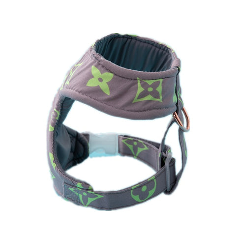 lv dog harness grey/green
