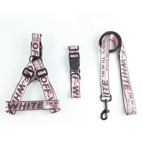 Woof White Collar, Harness & Lead Set | Pet-a-Porter |  .