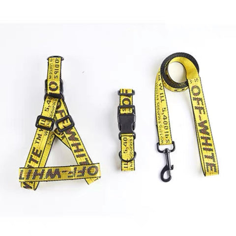 Woof White Collar, Harness & Lead Set | Pet-a-Porter |  .