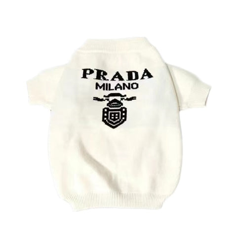 prada dog jumper white