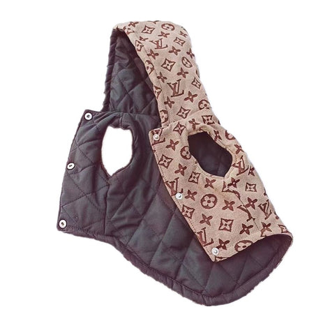 LV dog gilet brown