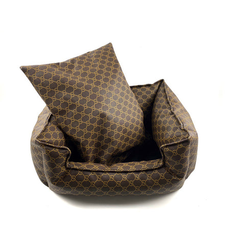 Pucci Leather Dog Bed